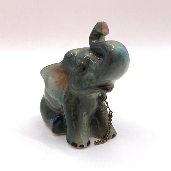 Adorable ELEPHANT Figurine Missing Her Baby Vintage - Picture 4 of 8